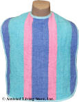 Adult Bib Stripe Various Neck Closures (Case of 60)