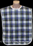 Adult Bib Plaid Various Neck Closures (Case of 60)