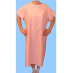Hospital Gown: Pink Overlap Back