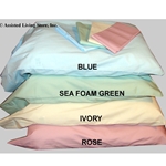 Pillowcases: Blue, Ivory, Rose, Sea Foam Green