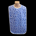 Adult Bib Checked Blue Full Barrier (Each)