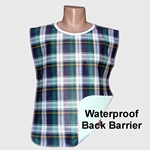 Adult Bib Green Plaid