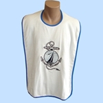 Sailboat Adult Embroidery Designer Bib