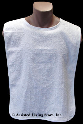 Adult Bib White Various Neck Closures (Case of 60)