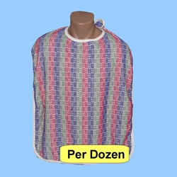Adult Bib: Blended Striped Terry Cloth