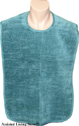 Adult Bib Hunter Green Terry Velour (Each)