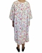 Back View of White Floral Print Cotton Designer Ladies Gown