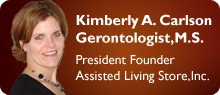 Kimberly A. Carlson, President, Masters Degree in Gerontologist